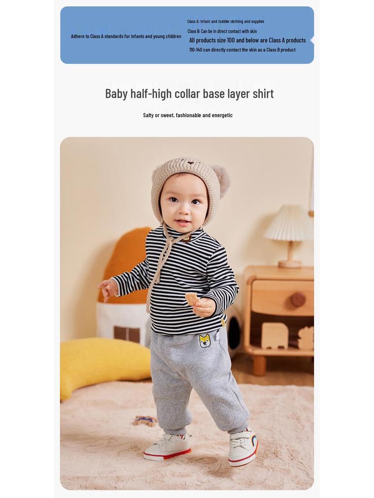 Dudu Home Baby Long-Sleeve Winter T-shirt for Boys & Girls - Children's Base Layer Clothing