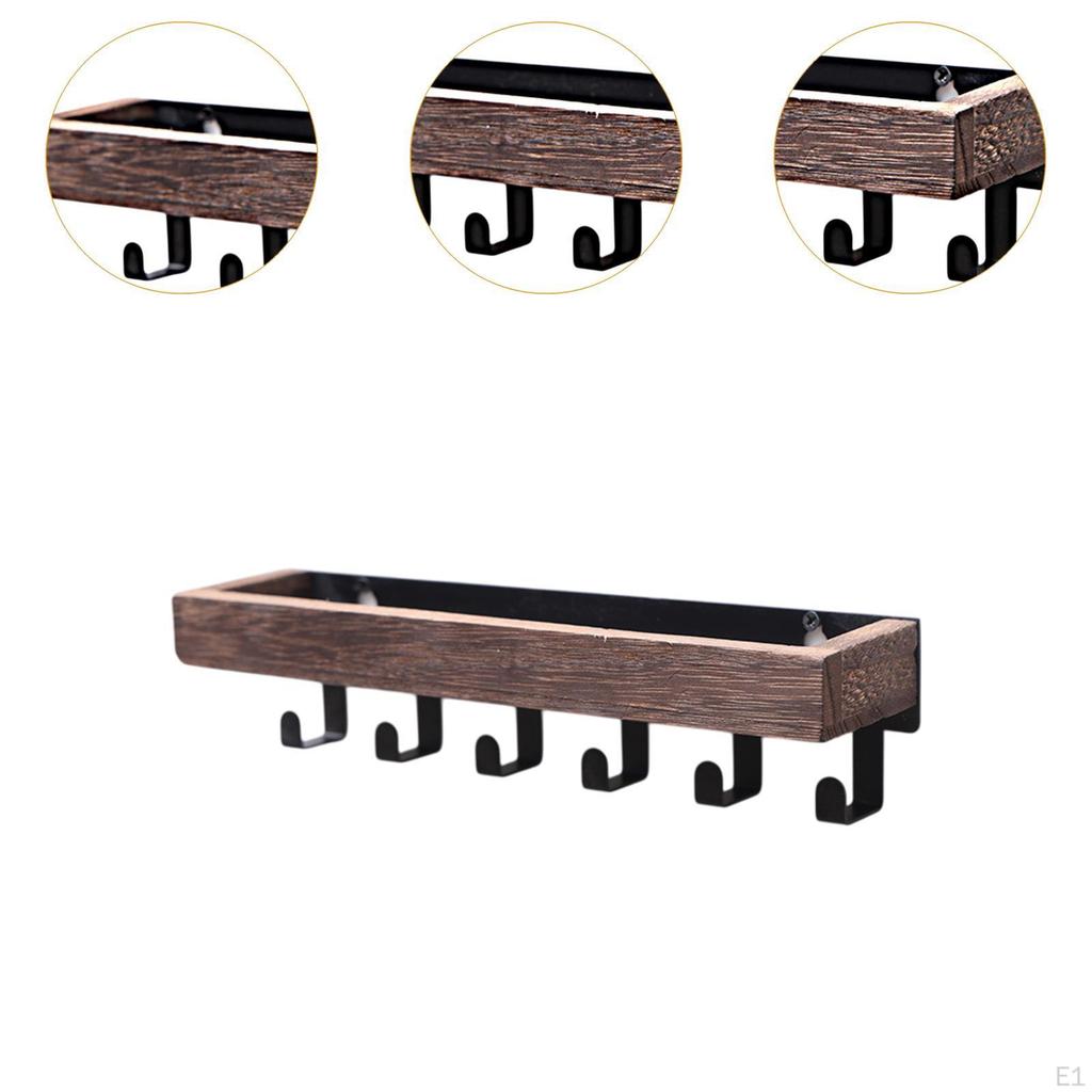 Wall Hanger Key Holder Ornament Wood Easy Installation Space Saving Sturdy Decorative Mounted