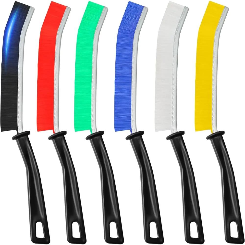 6Pcs Hard Bristle Crevice Cleaning Brush,  Designed for Cleaning Narrow Spaces, Suitable for Toilet, Faucets,Kitchen