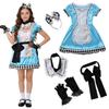 Alice Costume Girls Halloween Party Dress Cosplay Outfit Sweet Princess Maid Style Fancy Set