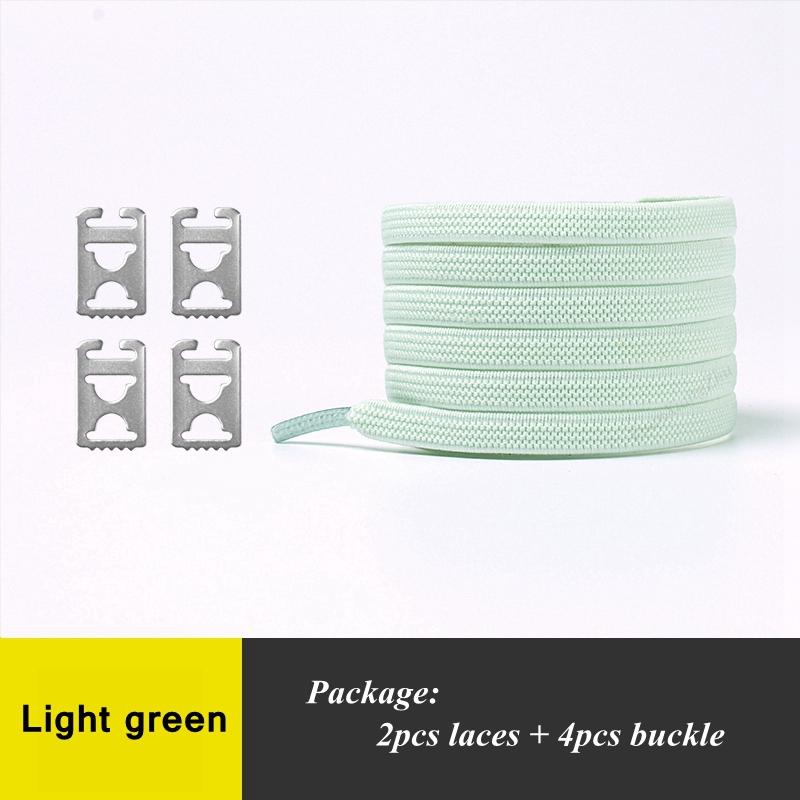 No Tie Shoelaces with Elastic and Stainless Steel Anchors Flat Shoe Laces For Sneakers Tieless Shoelace For All Adult Kid Shoes