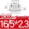60-Teeth 5M Timing Pulley, T-Slot Width 16/21/27mm, BF Type Stepped with Machined Hole 6-20mm