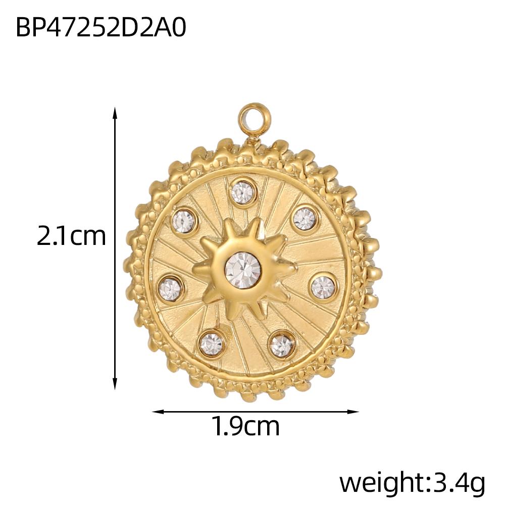 CARLIDANA DIY Baroque Zircon Heart Star Handmade Accessories Charm Stainless Steel Gold Plated Pendant Fashion Jewelry Making