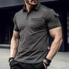 Men's Summer Outdoor Sports Fashion Breathable Button Shirt Men's Sports Casual Pocket T-shirt