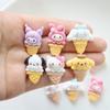 10 Pcs New Kawaii Cartoon Kittenice Cream  Game Nime Characters Resin Scrapbook Diy Jewelry Children Gift Hairpin Accessories A4