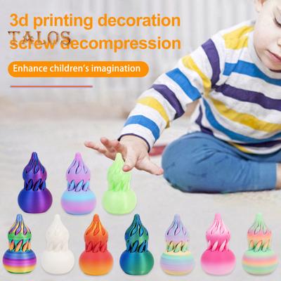 Spiralkürbis-Zappelspielzeug, Unmögliches Kürbis-Durchgangsspielzeug, 3D-gedrucktes Spiralkürbis-Spielzeug, Mini-Wirbelfaden-Illusion, Desktop-Dekor, Geschenk zum Stressabbau