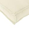 Pallet Cushion Set 2 Pcs Cream 150 X 40 X 8 Cm Oxford Fabric