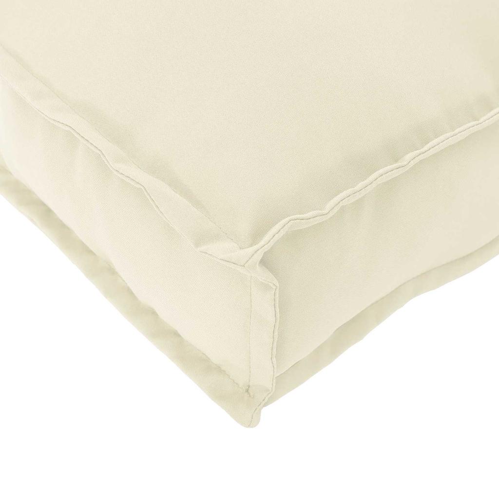 Pallet Cushion Set 2 Pcs Cream 150 X 40 X 8 Cm Oxford Fabric