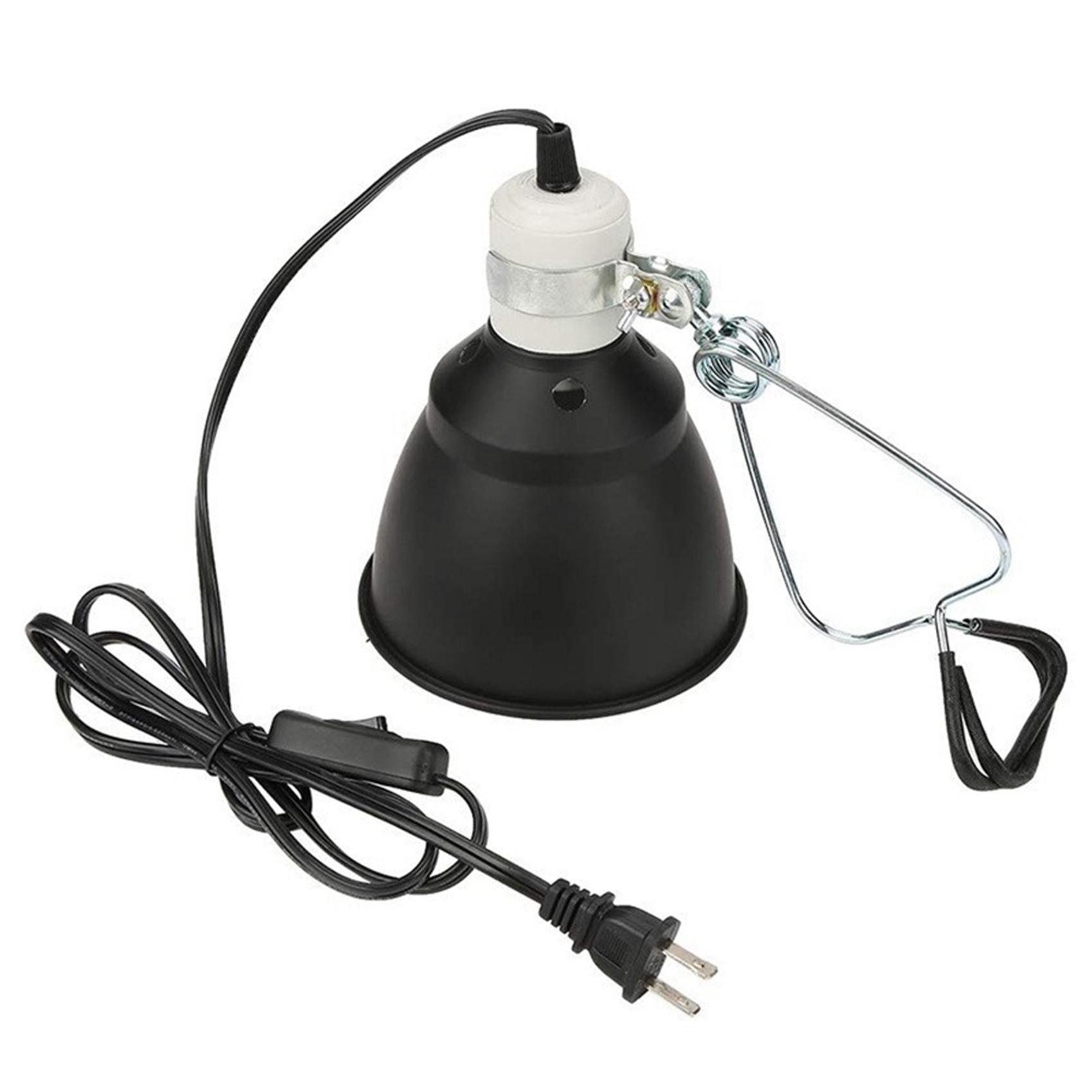 

2X Pet Reptile Heating Lamp Set Illumination E27 Heating Lamp Bracket Pet Light Bulb Bracket Lampshade Emission Lamp US чорний