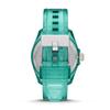 Diesel Ms9 Uhr Quarzwerk Silikonarmband Blaues Zifferblatt Unisex Chamäleon Zifferblatt Kalender Stilvoll Transparent Unisex Uhren DZ1928