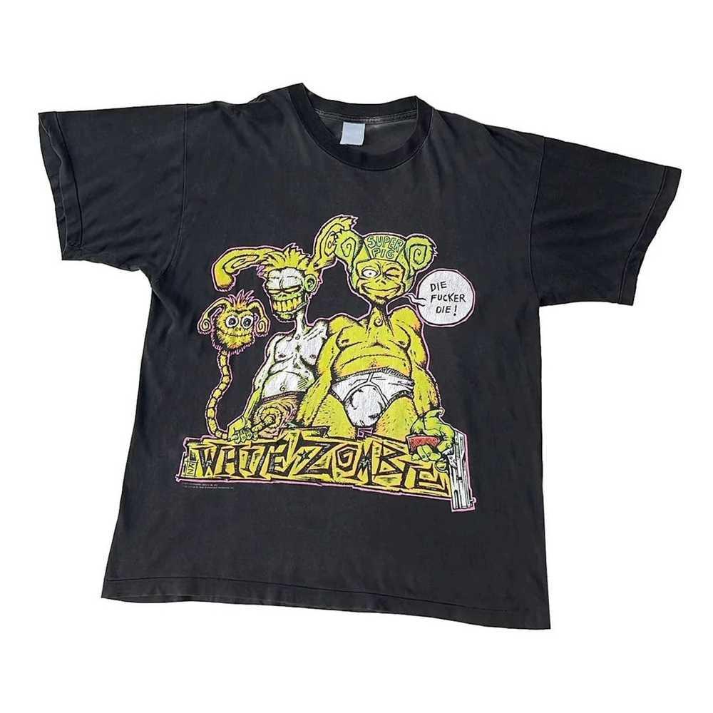 White Zombie Band Black T-Shirt Cotton Full Size Unisex S-5XL