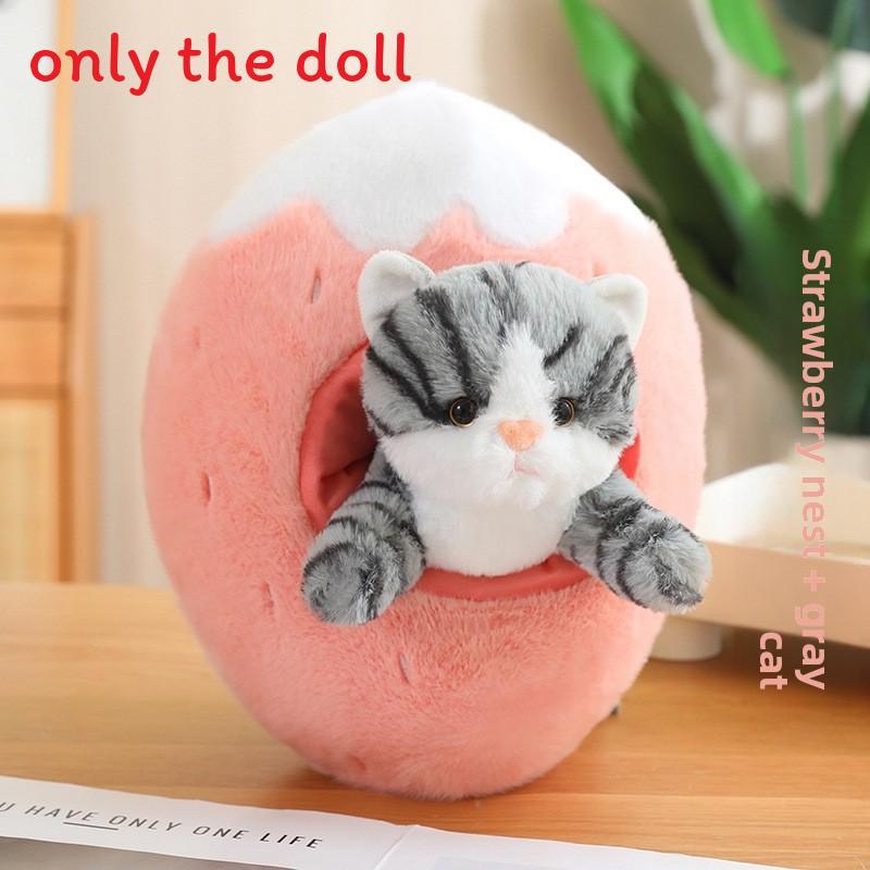 Creative Cat Plush Toy With Detachable Fruit Pillow For Kids And Collectors