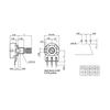 5PCS  20MM 6Pin Taper Rotary Potentiometer Carbon Film Resistors WH148 1K/2K/5K/10K/20K/50K/100K/250K/500K/1M Ohm Potentiometers