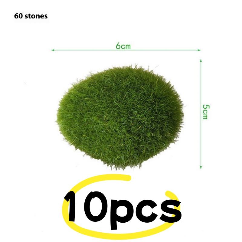 5/10PCS Fake Green Moss Stone Artificial Foam Moss Rocks Micro Landscape DIY Crafts For Home Garden Flower Pot Decoration Stone