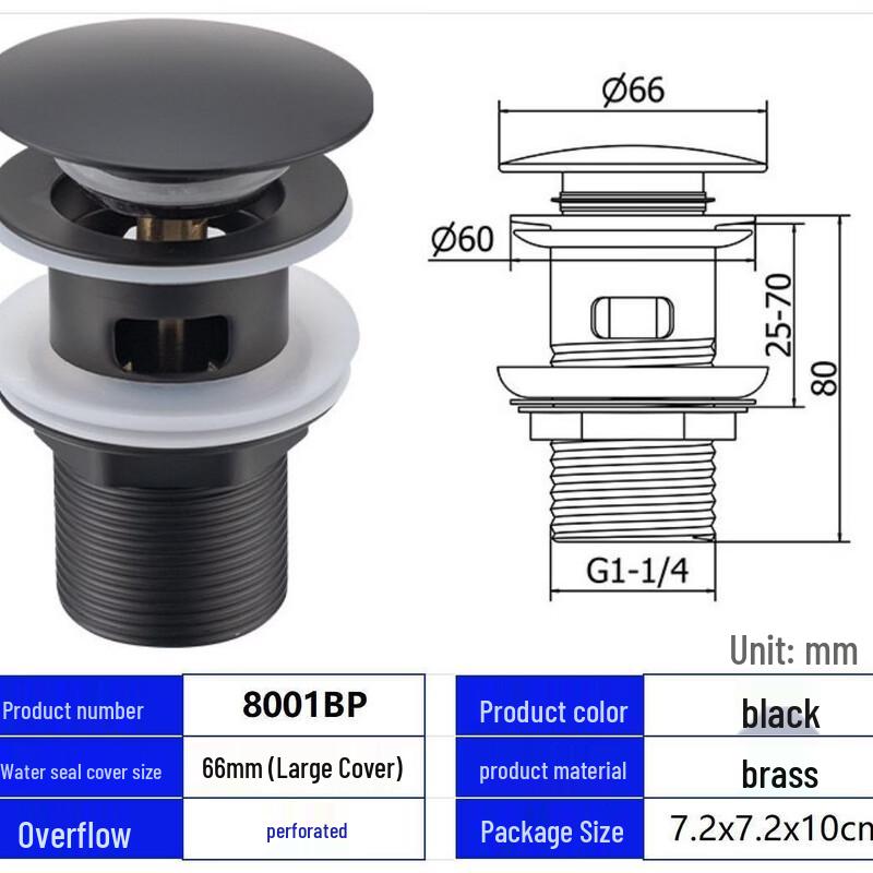 Electroplated Pop-up Sink Drain