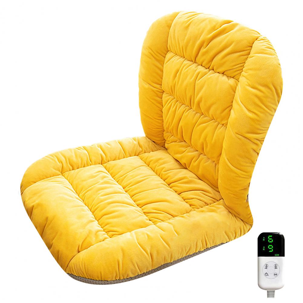 Plush Fabric Seat Cushion Usb Seat Cushion with Anti-slip Bands for Office Chair Chair Winter Thickened Keep Warm Computer Chair
