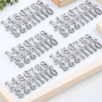 5Sets Clock Numbers Kit Arabic Numerals Set Exquisitely Crafted Plastic Replacement Numbers for Wall Clock Decoration Repair DIY