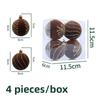 3/2/1Pcs Pumpkin Balls Christmas Tree Ornament Plastic DIY Crafts Painted Christmas Gifts Boxes Pendant Hanging Ornament