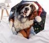 Christmas dog, automatic folding umbrella, portable and foldable design, 8 ribs, a Christmas or birthday gift.