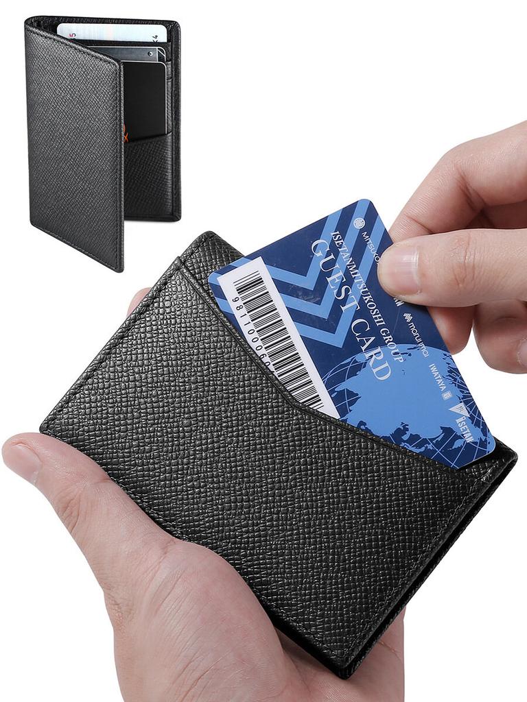 Advanced Top Layer Cowhide Anti Demagnetization Pocket Wallet with Multiple Card Slots, RFID Anti-theft Card Holder, Men's and Women's Real Pickup Bag