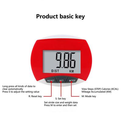Running Pedometer High Clearly Sensitive Accurate Reading Clear Screen Count Steps Electronic Large