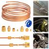 72 Inch Copper Line Tubing Install Kit W/Fittings 1/8 Diameter Copper Mechanical Oil Pressure Gauge Line Tubing Kit
