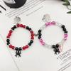 2 pcs of Spider Pendant Heart Shaped Magnet Bead Couple‘s Bracelets