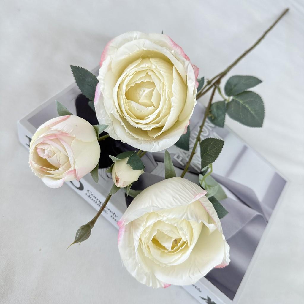 

Plants Rose Simulated Wedding Hotel Restaurant Decoration Desktop Ornament Ivory