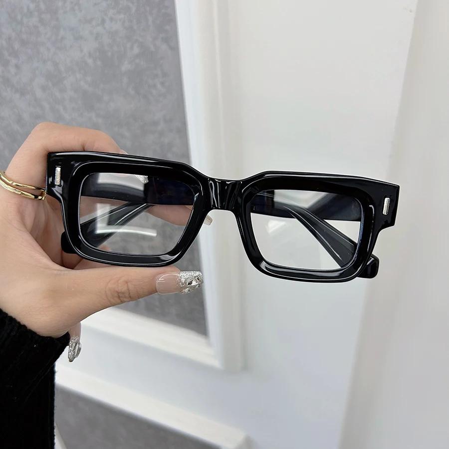 Fashion Vintage Rectangle Clear Lens Classic Eyeglasses Frame Male Elegant Glasses Men Women Transparent Lens