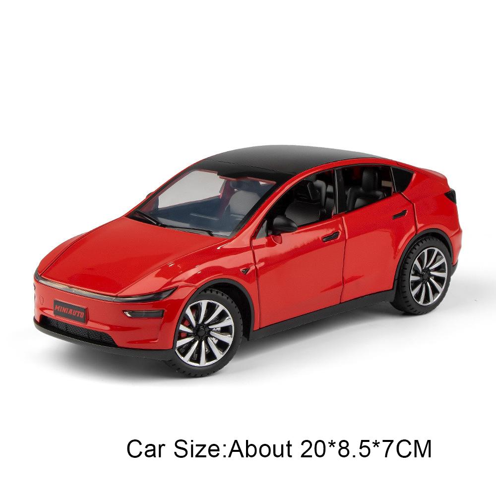 1:24 Model Y Roadster Model Alloy Diecast Toys Car Shock Absorption Doors Opened with Pull Back Models Children's Holiday Gifts