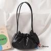 Shirring Long Handle Mini Shoulder Bag (2 Colors)