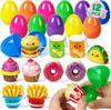 Ostereier Spielzeug - Bedruckte Plastik-Öffnungseier mit DIY-Hasen Gashapon Geschenken