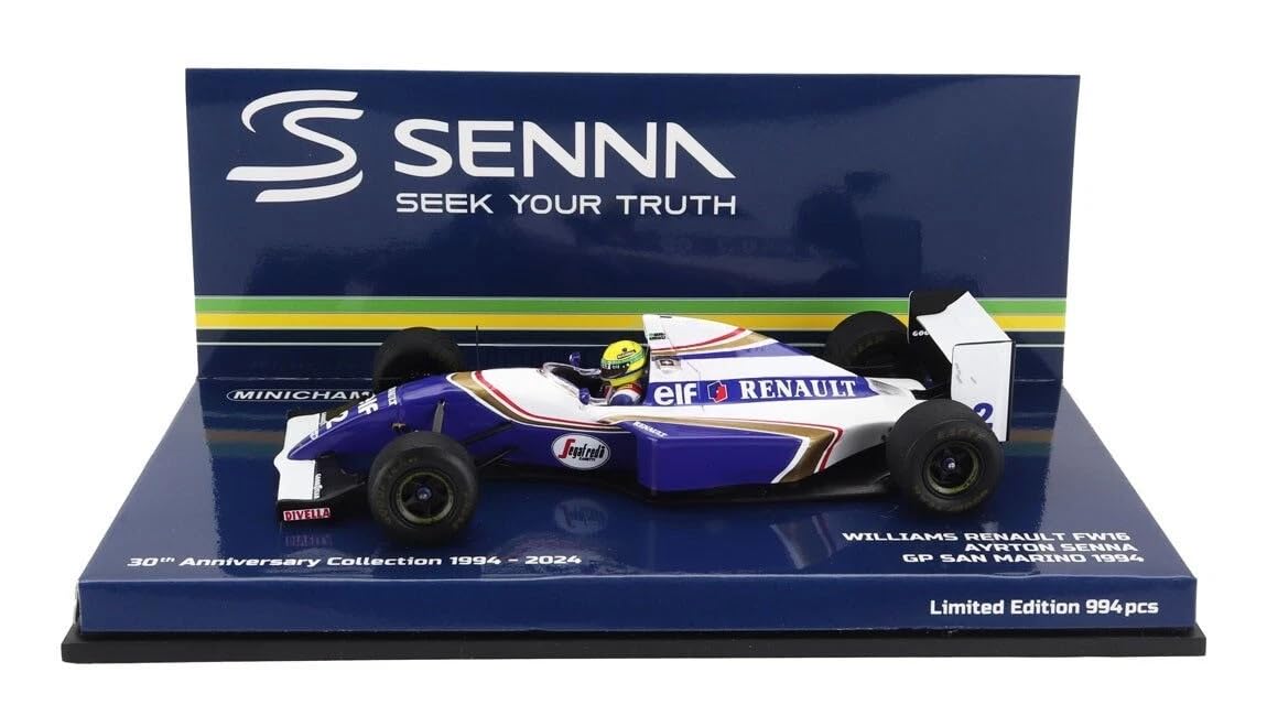 

MINICHAMPS 1/43 Williams Renault FW16 Айртон Сенна Гран-при Сан-Марино 1994 Потертый финиш синий