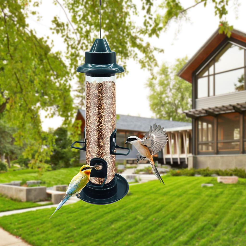 Hanging Anti-squirrel Automatic Bird Feeder Outdoor Bird Feeder Lazy Bird Feeder