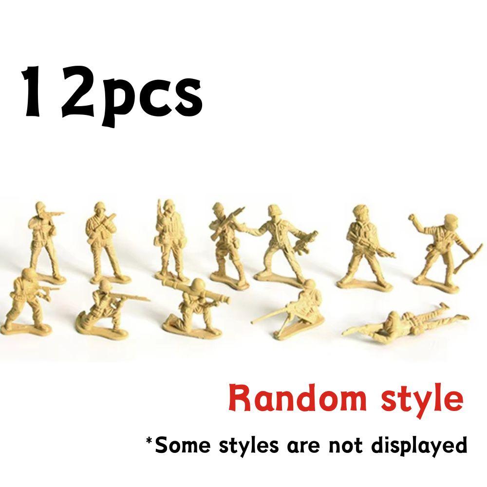 12/36pcs 5cm Plastic Soldier Figurin Sand Table Exercise Military Model Scene Props Desktop Decoration Collection Gift YMY