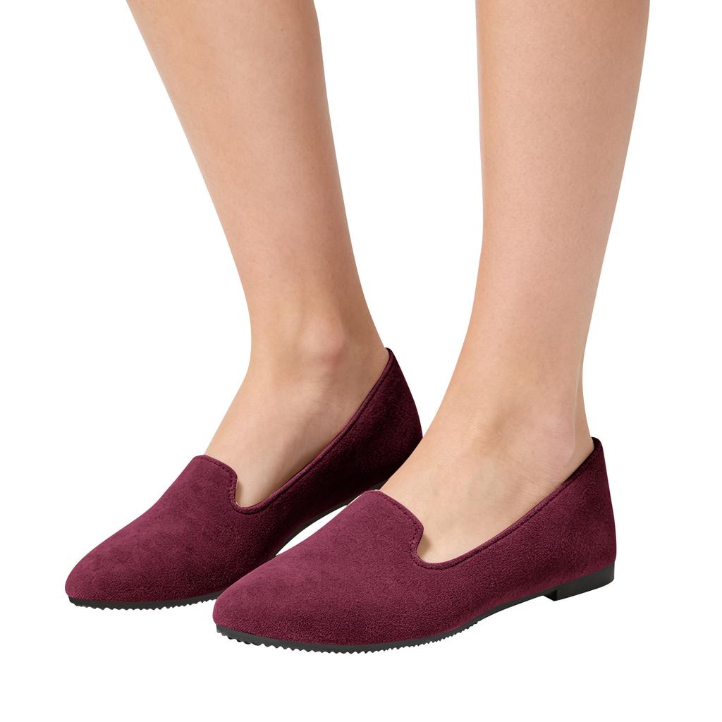 Women's Pointed Toe Slip On Flat Shoes Soft Upper Material Lightweight Design Comfortable Fit Durable Outsole Suitable for Daily Wear