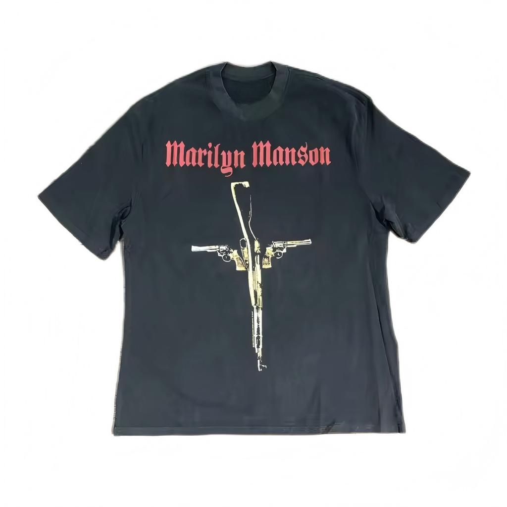 Marilyn Manson Gun Cross T-Shirt