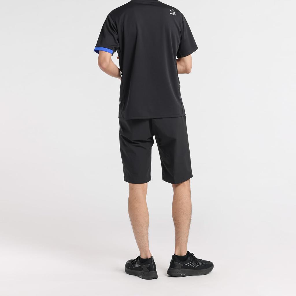 Move Sports Descente Short Sleeve Crew Neck Stretch Training BK00 Men's T-Shirt (EC Exclusive), Moisture-Wicking, Quick-Drying, Shirt, (ST5SHTZ1MB)