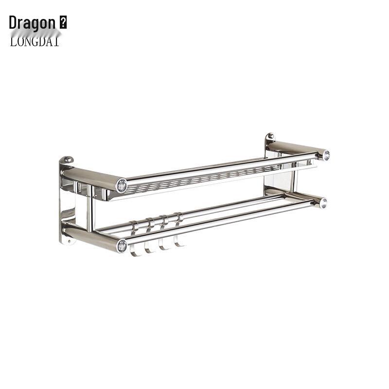 

Longdai Stainless Steel No-Drill Bathroom Storage Shelf