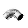Stainless Steel 90 Degree Elbow Chimney Liner Bend 90° Multi Flue Stove Pipe 50mm For Outdoor Camping Wood Stoves Chimney