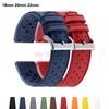 18mm 20mm 22mm Tropical Silicone Watch Band Quick Release Strap for Omega for Seiko for Rolex Rubber Tropic Smart Watch Straps