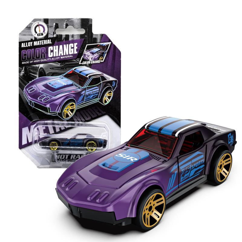 Water-Reactive Color-Changing Alloy Racing Car Model 1:60 Pull-Back Toy for Boys