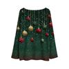 Women's Fashion Christmas Print Lightweight Sweater Casual Long-Sleeve Knit Pullover Top