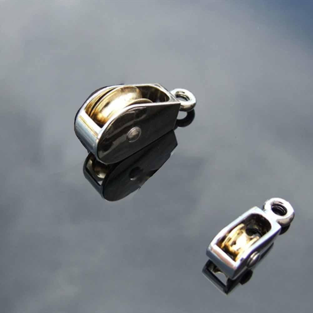 36/52/75mm Sheave Zinc Alloy Fixed Pulley Crown Block Mini Single Pulley for DIY