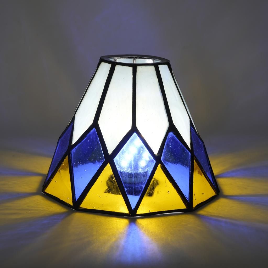 Modern Stained Glass Lampshade, Replacement Lamp Shades with Fan Light, Wall Lamp and Chandeliers