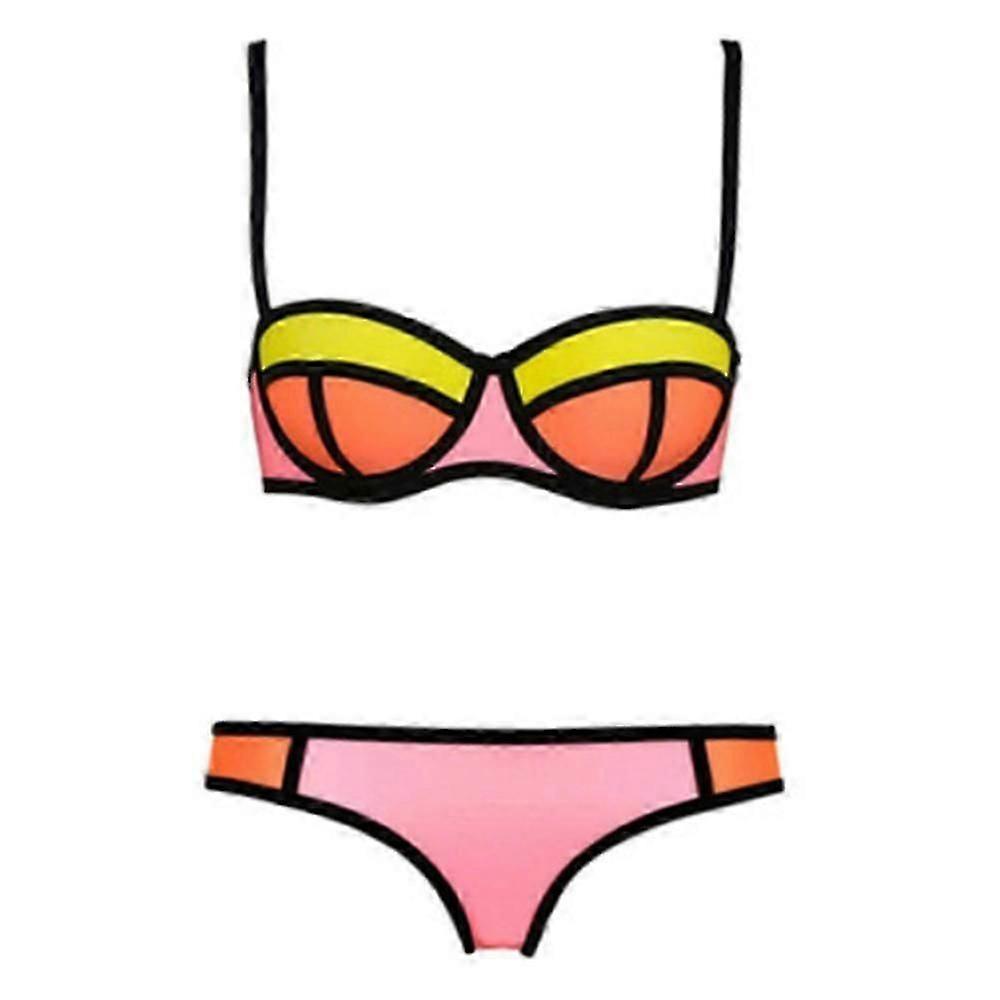 Bikini Set alla Moda Colore Cromatico Sexy Canottiera Costumi da Bagno Costume da Bagno