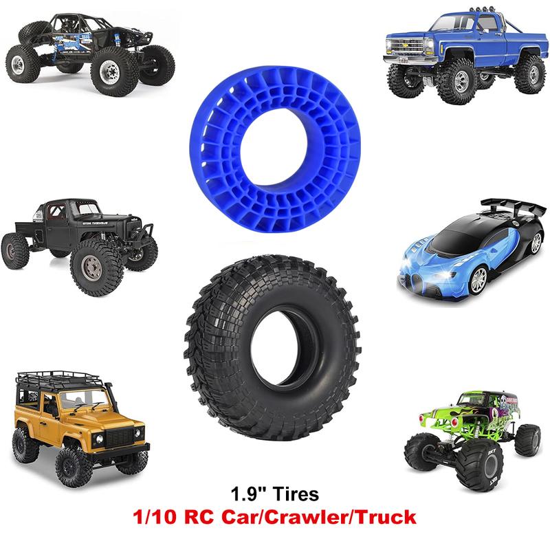 9IMOD 1.9inch Tires Insert Silicone Rubber Insert Foam Waterproof for 1/10 TRX4 SCX10