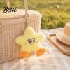 Fashionable Duck Decoration Star Plush Keychain, Soft Stuffed Animal Pendant with Embroidered Face, Plushie Bag Charm for Kids Cute Cartoon Backpack,