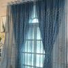 Window Tulle Stylish Unique Pattern Polyester Blackout Sheer Window Tulle for Living Room