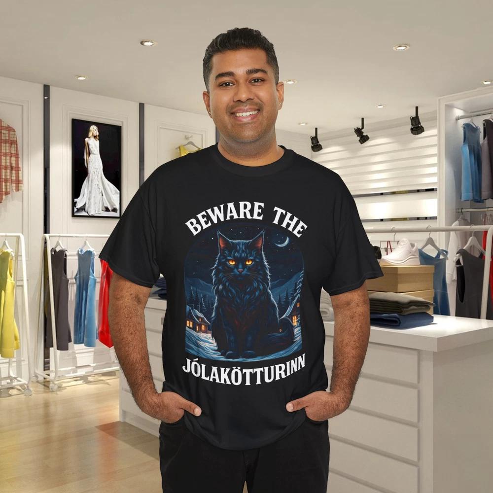 Beware The Jolakotturinn Yule Cat Christmas Norse TShirt S